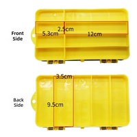 Boîte à pêche pliable pratique à double face avec 13 compartiments en ABS, boîte de rangement transparente pour leurres, accessoires de pêche