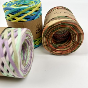 Nouvelle arrivée fabrication en gros naturel tie dye coloré papier raphia fil pour emballage cadeau ou emballage ou tricot - Product Image 6
