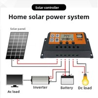 Contrôleurs de charge solaire PWM en gros pour fabricants 10A 20A 30A USB ; Systèmes de charge intelligents pour systèmes photovoltaïques ; Contrôleurs de lumière LED