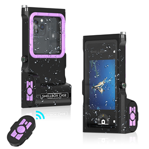 Vỏ bảo vệ ShellBox thế hệ thứ 3 dành cho Samsung/<span class=keywords><strong>iPhone</strong></span>, điện thoại phổ thông [4.9-<span class=keywords><strong>6</strong></span>.9 inch], lặn với ống thở 15m/50ft, điều khiển bằng Bluetooth - Product Image 1