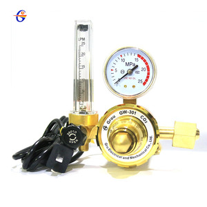 Régulateur de pression de dioxyde de carbone Gw-301, tout en cuivre, avec manomètre chauffé électriquement pour bouteille de gaz, pression réduite 25 Mpa - Product Image 5