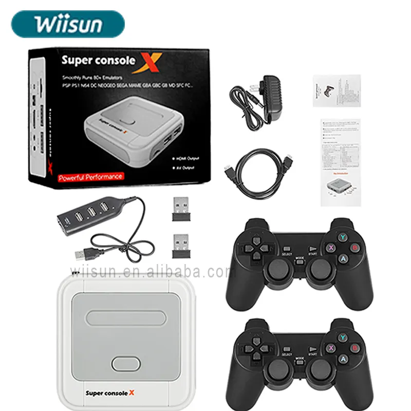 Super Console X 4K HD Retro TV video game console player 30000+ Games Mini consola de videojuegos For PS1/N64/DC
