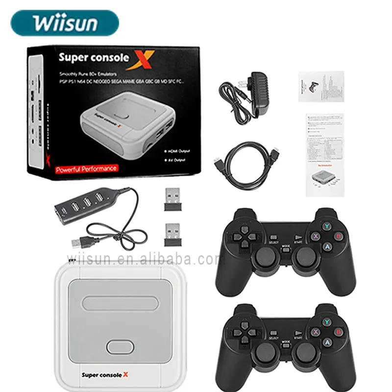 Konsol Video Game Retro HD 4K, Konsol Permainan Super 30000 + Game Mini Consola De Videojuegos untuk PS1/N64/DC