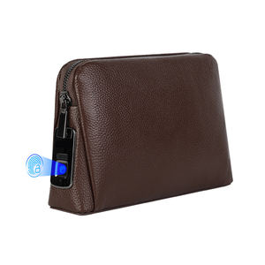 حقيبة يد رجالية ذكية بقفل بصمة الإصبع، حقيبة كلاتش كبيرة السعة مضادة للسرقة - Product Image 4