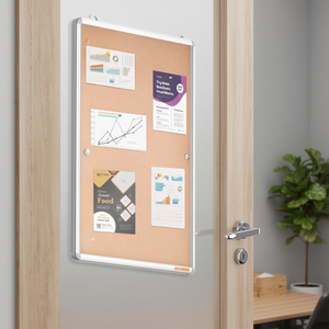 Tableau en liège Vevor 36x24 avec cadre en aluminium, porte en acrylique fermée, verrouillable avec 2 clés, résistant aux intempéries, pour bureau, maison, école, mur - Product Image 2