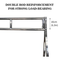 Support à viande mobile en acier inoxydable 304 avec plateau, robuste et résistant à la corrosion pour usage commercial (bœuf, mouton, porc)