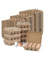 Cartons à œufs en pâte de papier biodégradable et écologique (4-30 unités) pour œufs de poule - Emballage alimentaire pliable et sûr