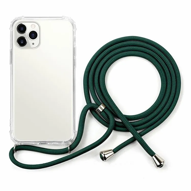 OEM yeni moda TPU temizle telefon kapak iPhone 11 12 kordon dört köşe hava yastığı anti-sonbahar telefon iPhone için kılıf 13 14 Pro Max