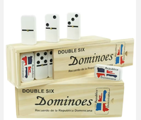 Jeu de dominos double six personnalisé en usine, Boîte en bois de dominos populaire Republican Dominoina, Jeu de table professionnel