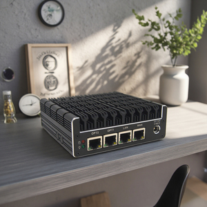 Partaker C4 NUC Mini PC AES-NI J3160 J3060 với 4 Gigabit LAN kép HD hiển thị không quạt ubtuntu máy tính nhỏ opnsense - Product Image 2