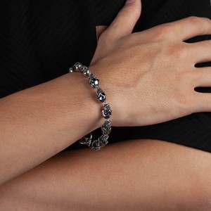 Bracelet en alliage de zinc pour homme, design squelette blanc antique, bijou cadeau - Product Image 4