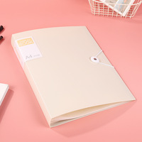 Pochette multi-pages A4 en PP, couleur Morandi, avec poches intérieures et rangement pour feuilles de test – Fournitures scolaires et de bureau
