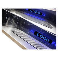 Pour Alphard Vellfire Lexus LM, seuil de porte intérieur de luxe à LED, pédale de bienvenue, lettres lumineuses creuses, série AH20 AH30AH40, style VIP