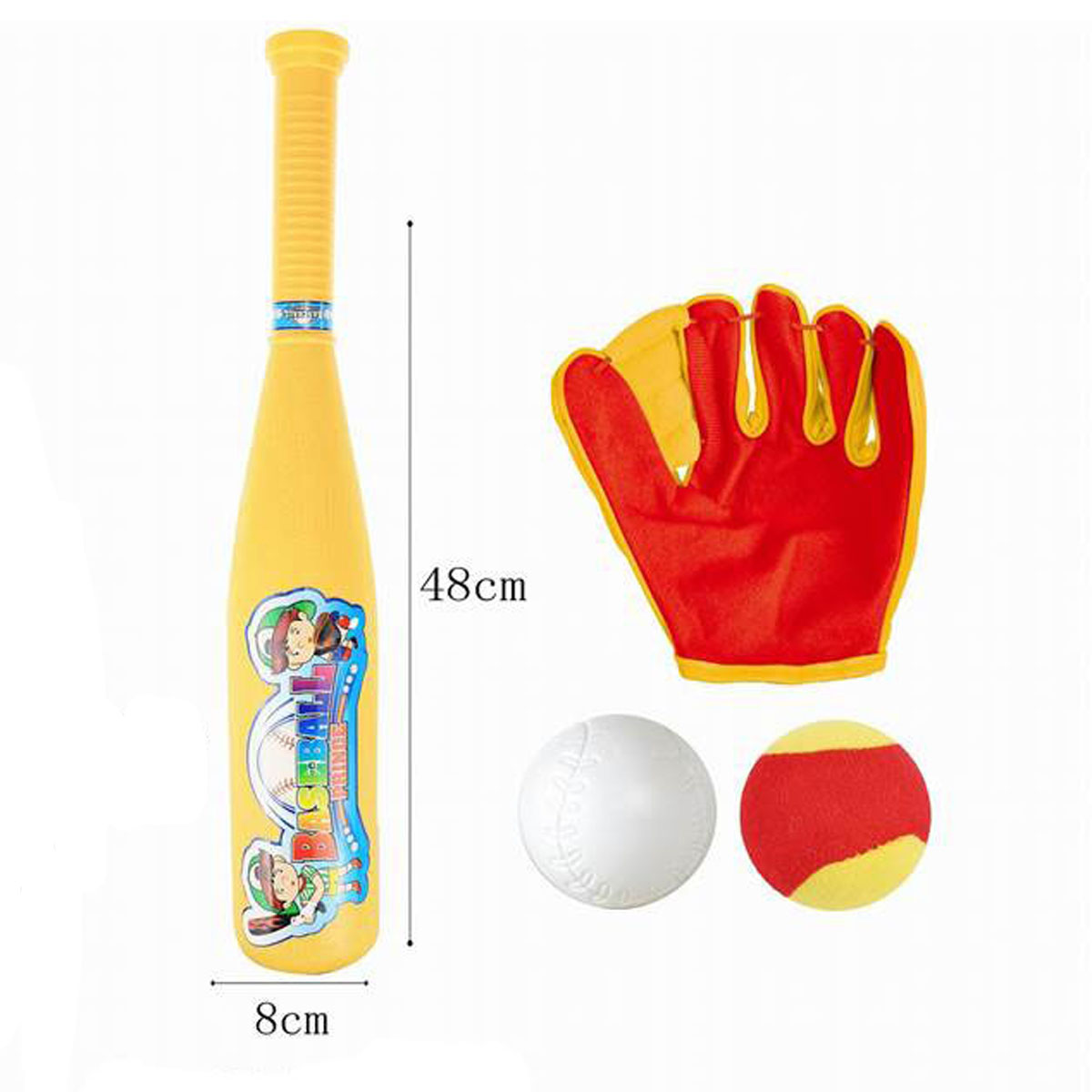 Jinming Children 3-in-1野球バットとグローブのおもちゃセット屋外