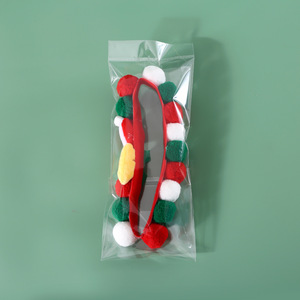 Collar de algodón para mascotas <span class=keywords><strong>2026</strong></span>, de tela de felpa, con campana, gorro de árbol de Navidad, babero colorido para gatos y perros, cadena decorativa, para todas las estaciones y festividades - Product Image 5