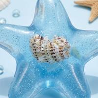 Lot de 4 Squishies Animaux Marins, Jouets Anti-Stress à Remontée Lente avec Paillettes, Tortue, Poisson, Coquillage, Étoile de Mer pour Enfants