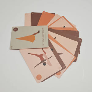 Yoga Asana Cards Deck con paquete de caja y soporte de madera Moda Mujer Regalo Personalizado Yoga Flash Cards - Product Image 3