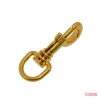 Kait Pengunci Tas Bentuk Mata Putar dengan Cincin Pegas, Bahan Zinc Alloy, Model Carabiner Trigger Snap Hook, Hardware dengan Logo Kustom untuk Tas Tangan
