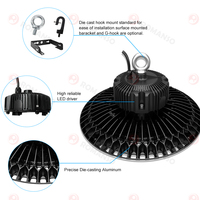 Livraison depuis nos entrepôts US, UE, CA - Éclairage LED Highbay à haute luminosité et puissance multiple, homologué ETL, DLC, CETL