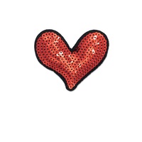 Paillettes en forme de cœur pour loisirs créatifs, paillettes colorées pour patchs personnalisés, broderie à repasser
