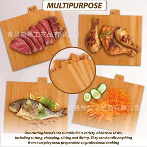 Bamboo Cutting Board With Storage Rack Rectangle <b>Wooden</b> Multifunction Kitchen Fruit Vegetable Baby Food Chopping <b>Block</b> - Product Image 2