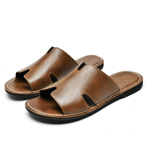 Nuovi prodotti 2025 all'ingrosso all'aperto pantofole da <span class=keywords><strong>uomo</strong></span> fatte a mano sandali <span class=keywords><strong>in</strong></span> pelle scivoli calzature sandali piatti - Product Image 3