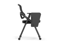 Chaise de formation directe usine en stock avec tablette d'écriture, chaise de réunion mobile à dossier rabattable pour personnel