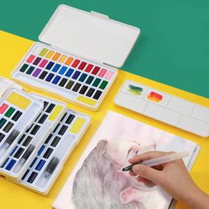 Acuarela para pintar <span class=keywords><strong>preo</strong></span>, 48 colores, pintura de color agua y relleno de pinceles con agua - Product Image 3