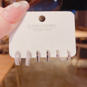 2023 femmes <span class=keywords><strong>or</strong></span> argent couleur cerceau ensemble CZ Zircon petit Huggie <span class=keywords><strong>Cartilage</strong></span> goutte écouteurs pour mariage femme bijoux <span class=keywords><strong>boucle</strong></span> - Product Image 5