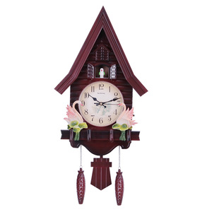 European Style Cuckoo <b>Wall</b> <b>Clock</b> Analog Battery Powered Silent Living Room <b>Decorative</b> <b>Clock</b> House Shape Creative Home <b>Decoration</b> - Product Image 4