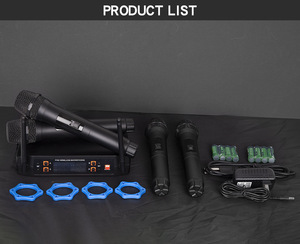 Microphone sans fil professionnel UHF 4 canaux, fréquence réglable, réduction du bruit, sans fil, pour église, <span class=keywords><strong>conférence</strong></span>, discours - Product Image 6