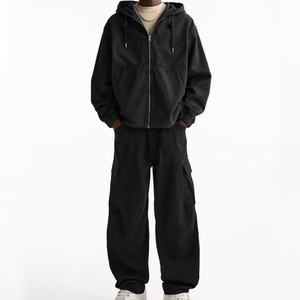 กางเกงจ็อกเกอร์ทรงตรงเอวกลางผ้าวอร์สเต็ดน้ำหนักเบาคุณภาพสูงสำหรับผู้ชาย พร้อมกระเป๋าหลายช่องและเอวยางยืด - Product Image 2