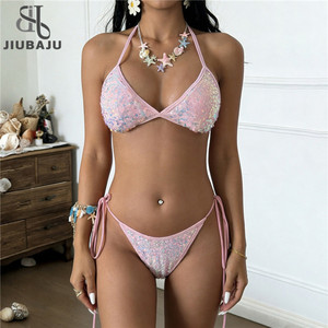 Pailletten Sexy Bikinis Damen Badeanzüge Zweiteilige Bademode Strand Schwimmbekleidung Badeanzüge - Product Image 1