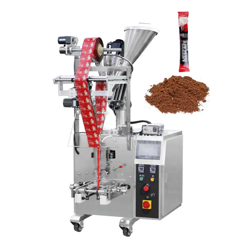 10g 50g 100g 500g 1kg automatic back seal packing corn starch coffee powder sachet packing machine for powder