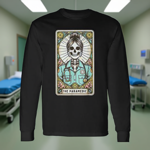 Camiseta de manga larga con diseño de esqueleto paramédico, tarot, emergencia, Ems, Emt, Er, enfermera - Product Image 3