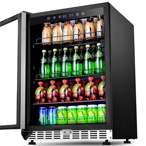 Réfrigérateur à vin encastrable sous table avec porte vitrée, en acier inoxydable, pour boissons, vin rouge et vin de fruits - Product Image 5