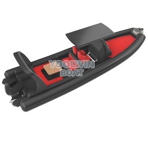 8.6 metre 16 Kişilik Deniz Fiberglas Çok Amaçlı Güçlü Dıştan Takma Motorlu Yarı Sert Şişme Tekne (RIB) Deniz Tuvaleti ile - Product Image 4