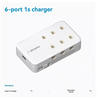 Chargeur 6 ports BETAFPV 1S pour mini-drone FPV, compatible avec les batteries lithium haute tension PH2.0/BT2.0
