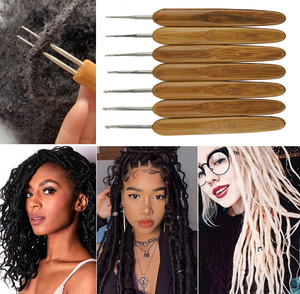 Perline Decorative per Dreadlocks Africani, Anelli per Capelli con Motivi a Barilotto, Perline in Plastica e Legno per Accessori per Capelli - Product Image 5