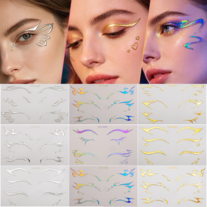 Autocollants pour les yeux en papier laser OEM personnalisés, effet <span class=keywords><strong>3D</strong></span> en relief, <span class=keywords><strong>papillon</strong></span>, maquillage pour le visage et les yeux, luxe, sexy, performance scénique, <span class=keywords><strong>tatouage</strong></span> temporaire factice - Product Image 2