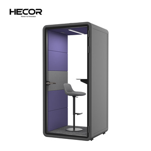 현대적인 디자인의 알루미늄 프레임 방음 전화 부스 (1인용) - Product Image 1