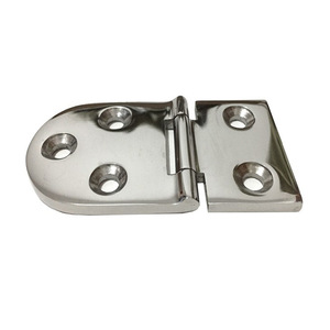 Bisagra tipo D de 76x40x4 mm de acero inoxidable con 5 orificios para puerta industrial, gabinete, barco, yate. - Product Image 5