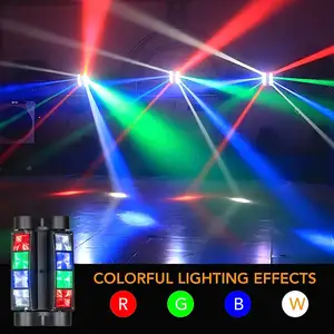 18 EYE LED Moving Head Spider Lights RGBW 4in1 DMX-512 LED DJ Disco Light 4 Control Modes Stage Laser Beam Light