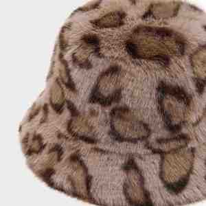 Autumn Winter Plush Fisherman <b>Hat</b> Trendy New Leopard Character Design Outdoor Thick Bucket <b>Hat</b> - Product Image 5