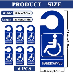 Soporte <span class=keywords><strong>para</strong></span> Tarjeta de Discapacidad de PVC Azul <span class=keywords><strong>para</strong></span> Espejo Retrovisor o Puerta de Coche, 3.5x8.5 Pulgadas - Product Image 2