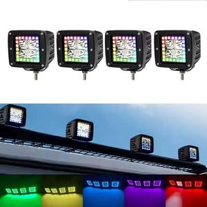 Tuguang, phare de travail LED <span class=keywords><strong>RGB</strong></span> <span class=keywords><strong>12V</strong></span> haute étanchéité, 3 pouces, faisceau combiné <span class=keywords><strong>spot</strong></span>/inondation, phare antibrouillard pour 4x4 tout-terrain (1 an - Product Image 3