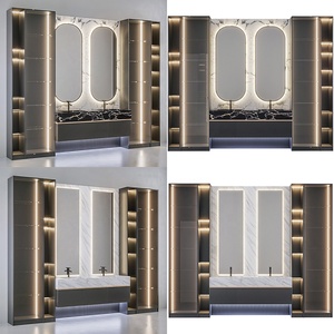 Miroir double évier <span class=keywords><strong>de</strong></span> luxe peppa, armoire <span class=keywords><strong>de</strong></span> <span class=keywords><strong>lavabo</strong></span> moderne pour <span class=keywords><strong>salle</strong></span> <span class=keywords><strong>de</strong></span> bains - Product Image 2