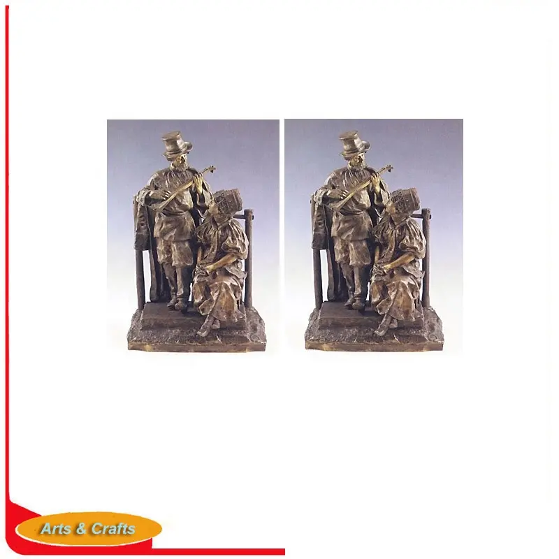 Zinc alloy figurine with brass color