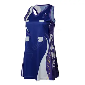 Donne all'ingrosso puro abbigliamento da Netball Slim Fit ragazze Netball uniformi Design personalizzato il tuo Logo della squadra ricamo Netball abito