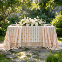 Nappe à rayures cœurs pastel sur mesure, Housse de table à rayures cœurs mignons pour Baby Shower, Fête et Décoration de table à manger
